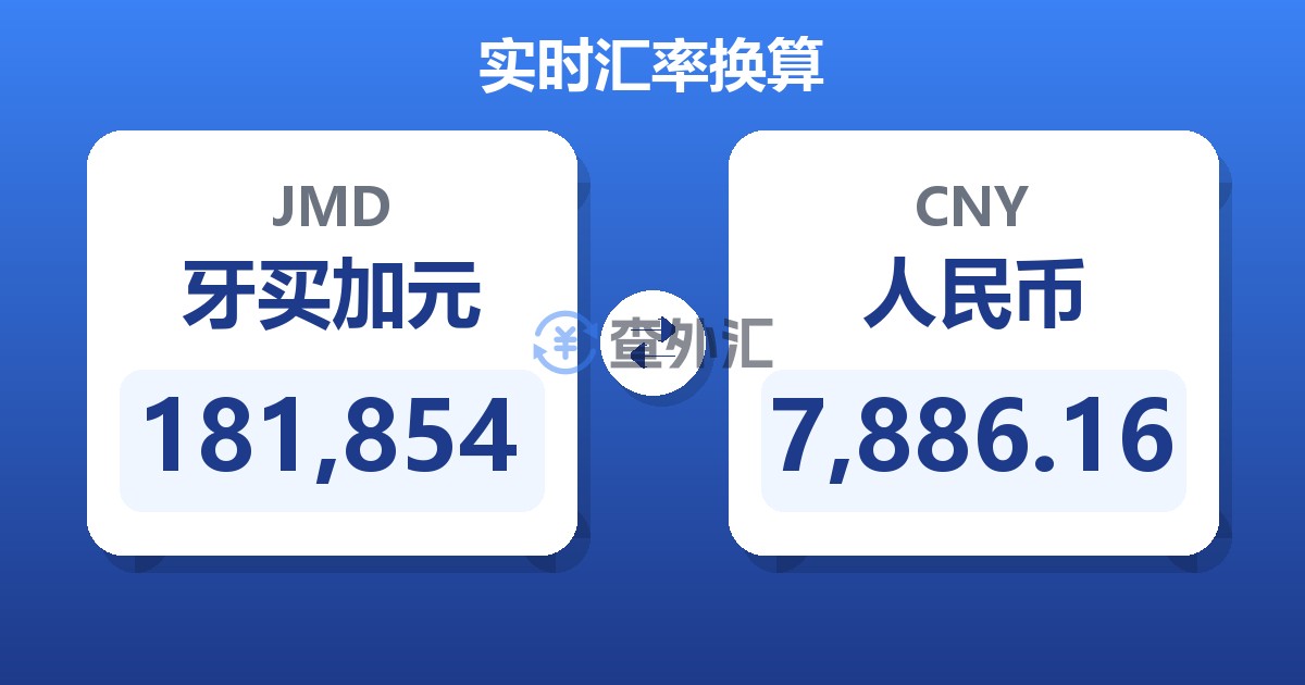181,854牙买加元兑人民币