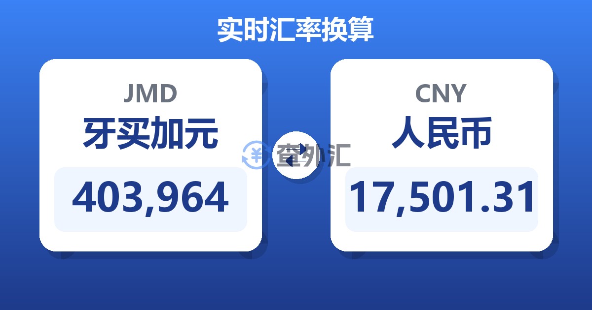 403,964牙买加元兑人民币