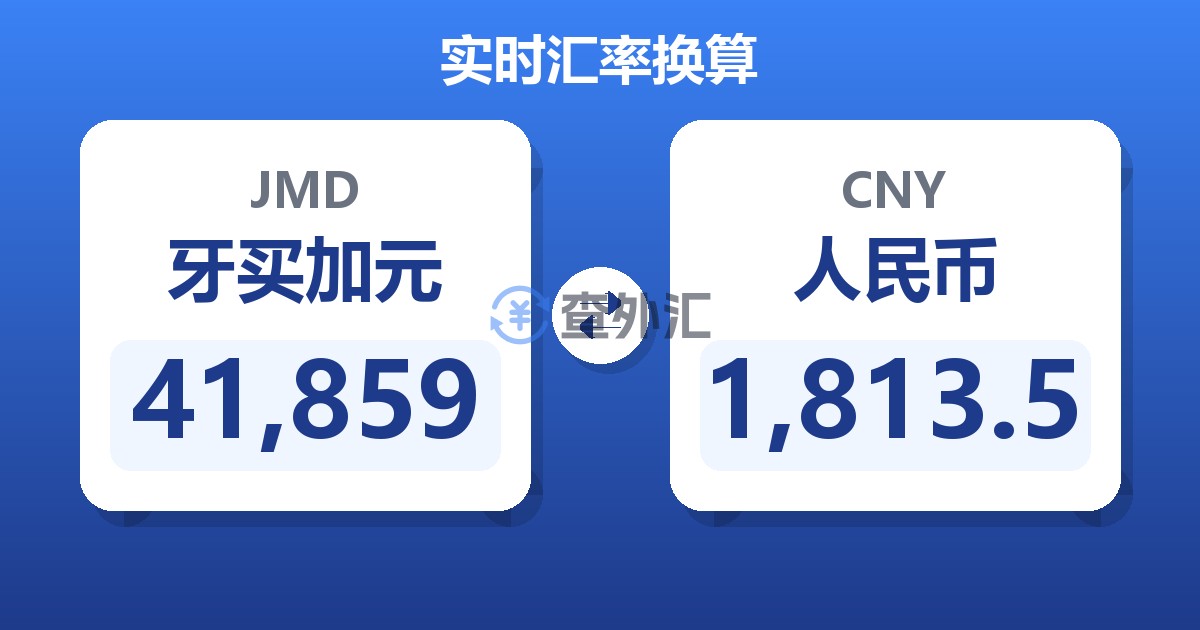 41,859牙买加元兑人民币