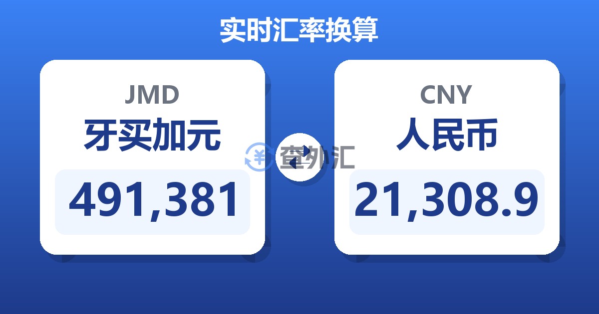 491,381牙买加元兑人民币