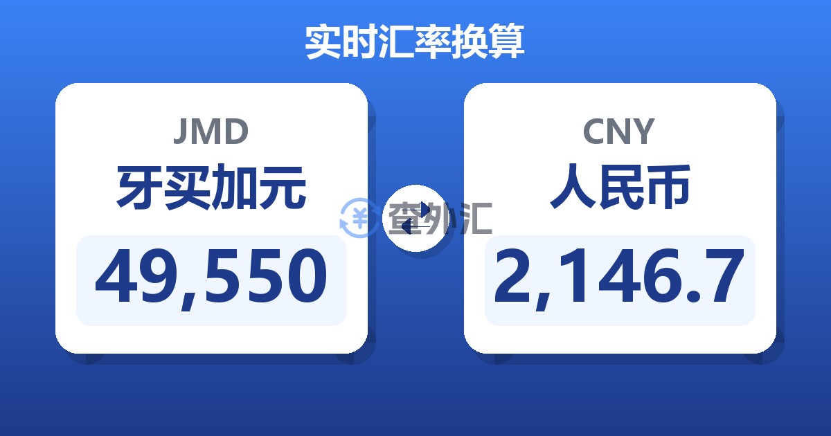 49,550牙买加元兑人民币