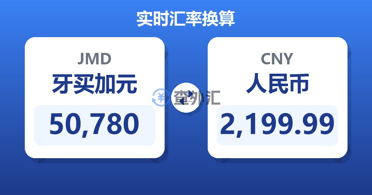 50,780牙买加元兑人民币