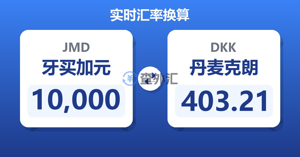 10,000牙买加元兑丹麦克朗