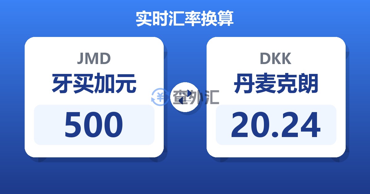 500牙买加元兑丹麦克朗