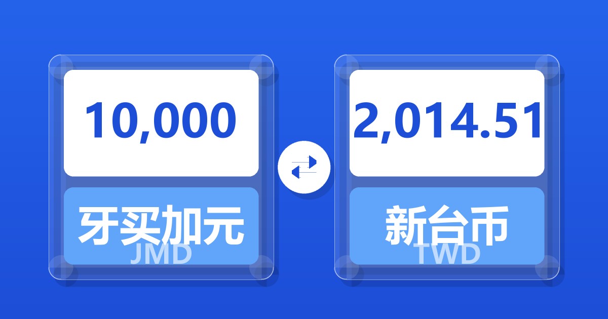 10,000牙买加元兑新台币