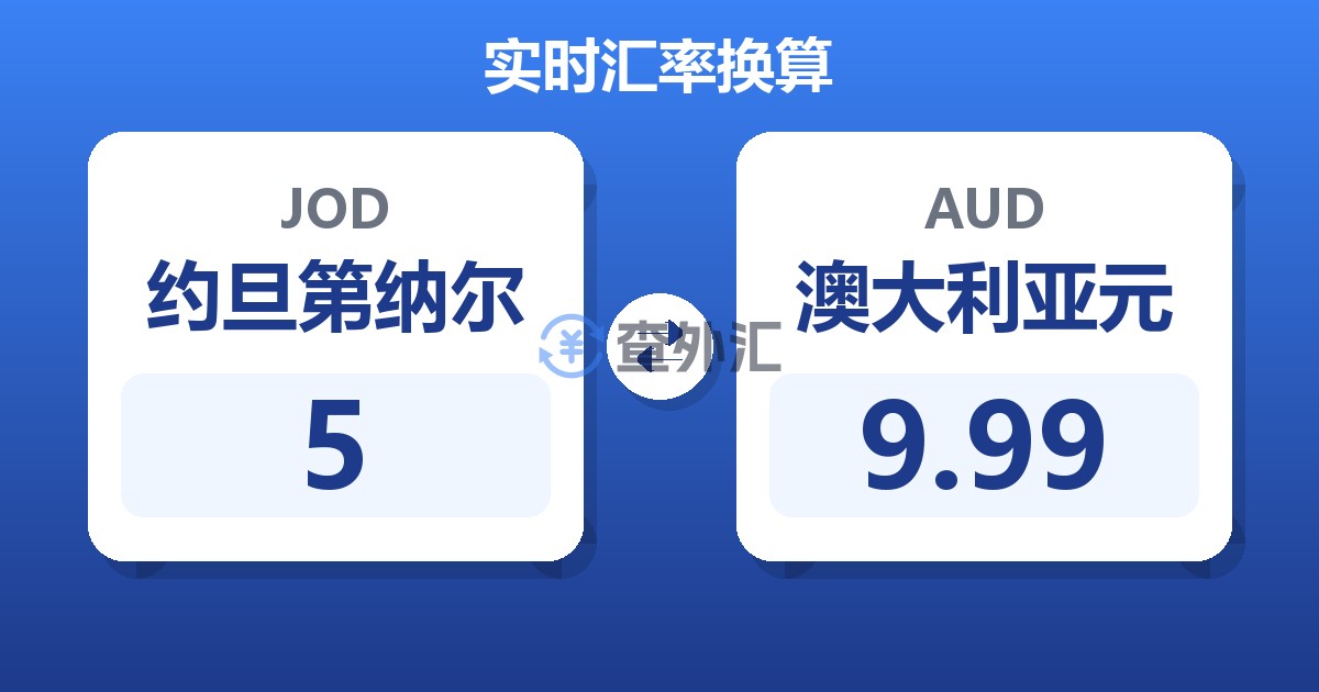 5约旦第纳尔兑澳大利亚元
