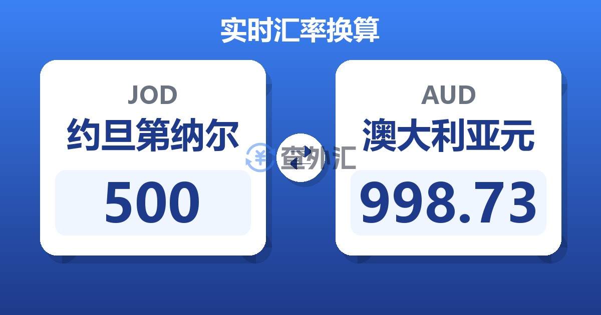 500约旦第纳尔兑澳大利亚元