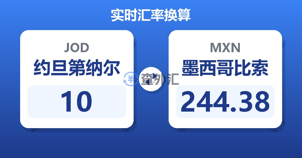 10约旦第纳尔兑墨西哥比索