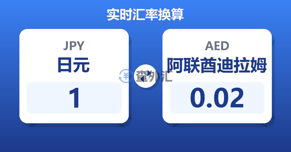 1日元兑阿联酋迪拉姆