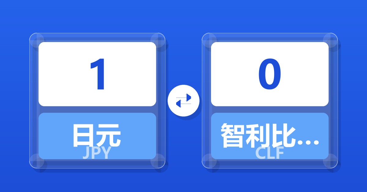1日元兑智利比索（UF）
