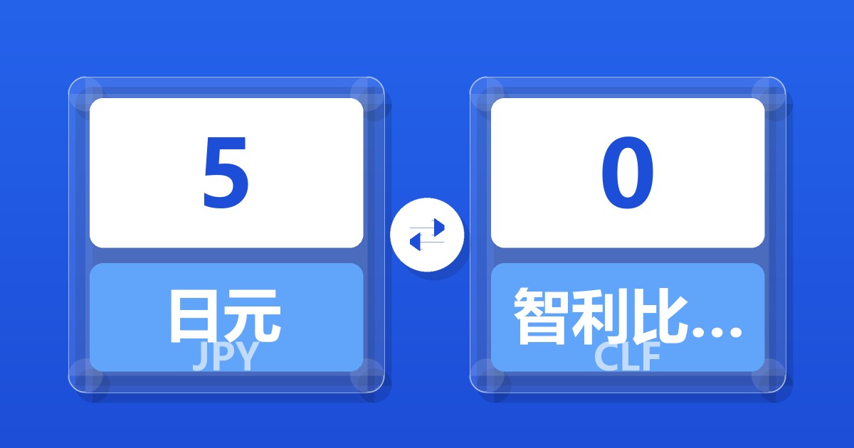 5日元兑智利比索（UF）