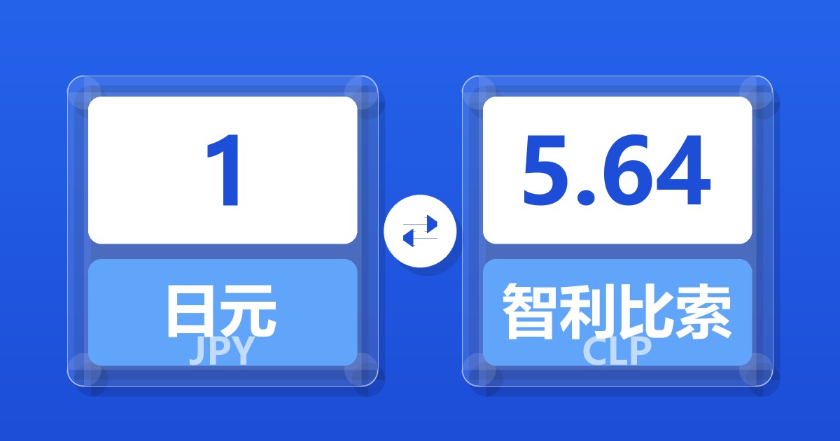 1日元兑智利比索