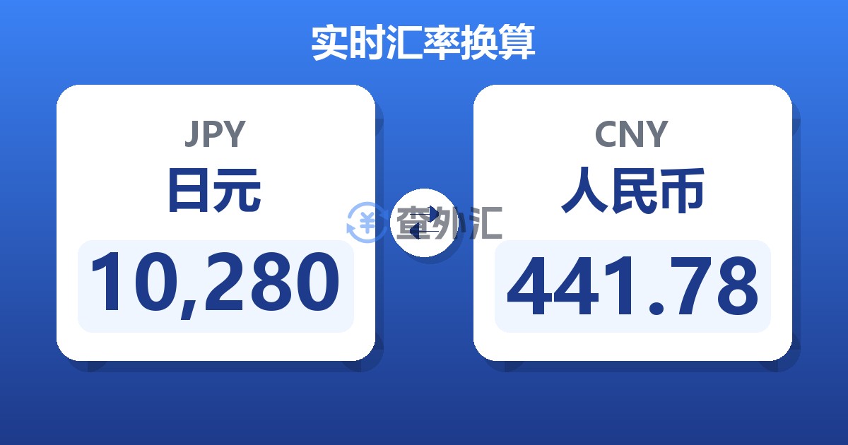 10,280日元兑人民币