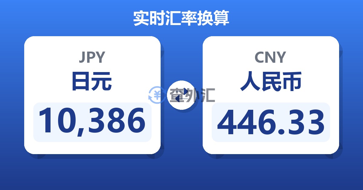 10,386日元兑人民币