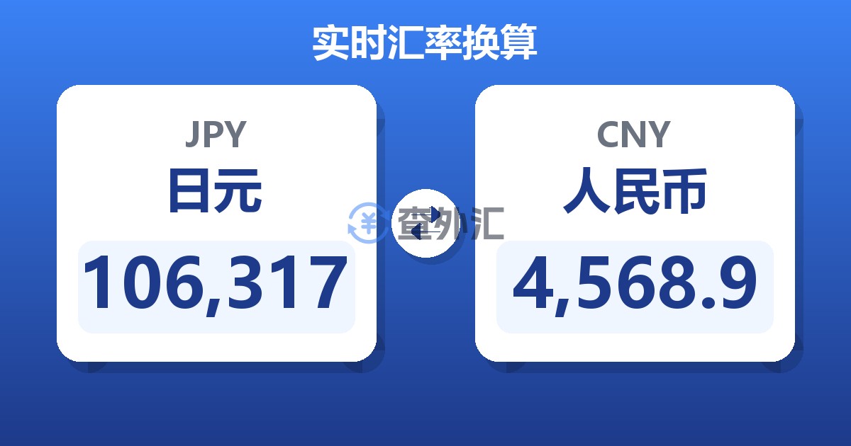 106,317日元兑人民币