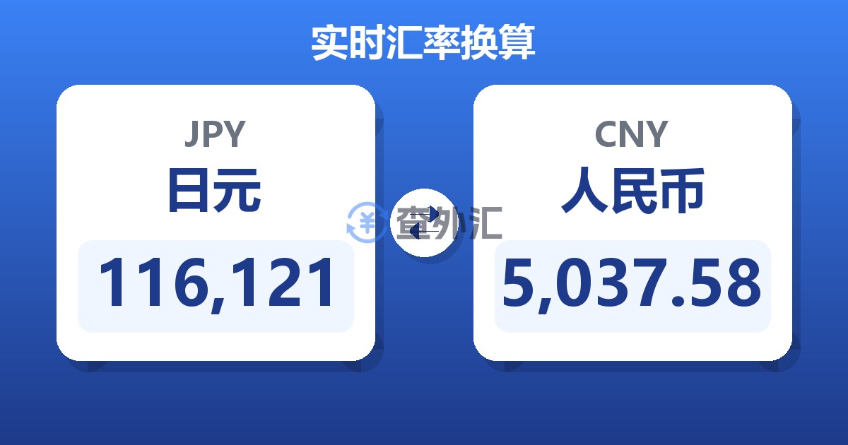 116,121日元兑人民币