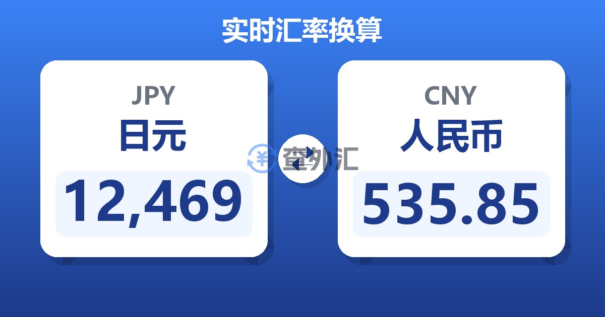 12,469日元兑人民币