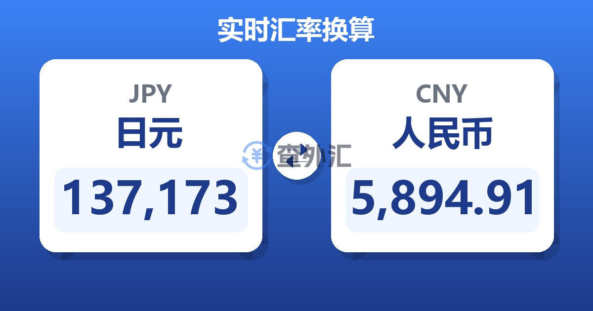 137,173日元兑人民币