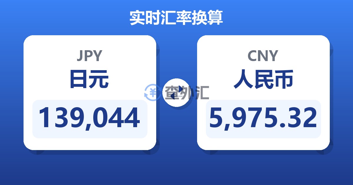 139,044日元兑人民币