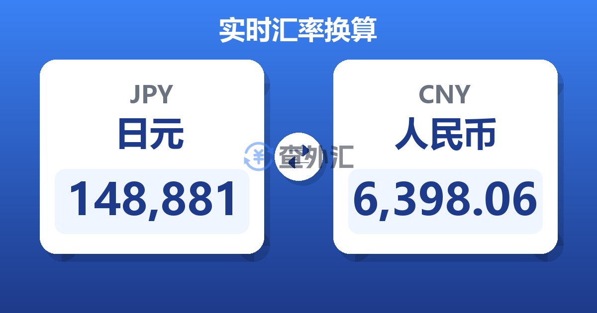 148,881日元兑人民币