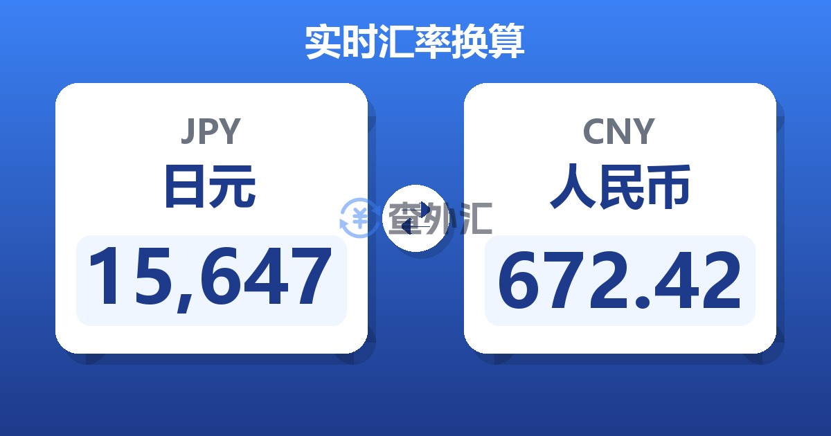 15,647日元兑人民币