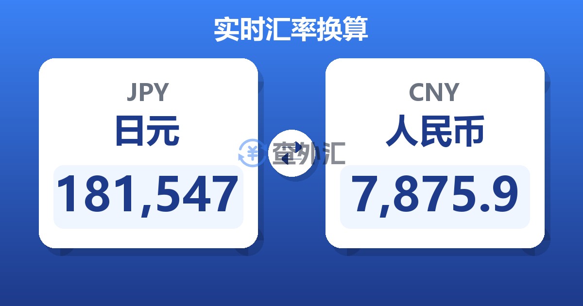 181,547日元兑人民币