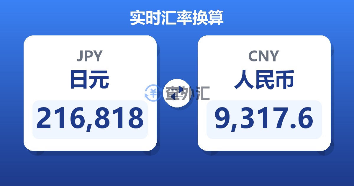 216,818日元兑人民币