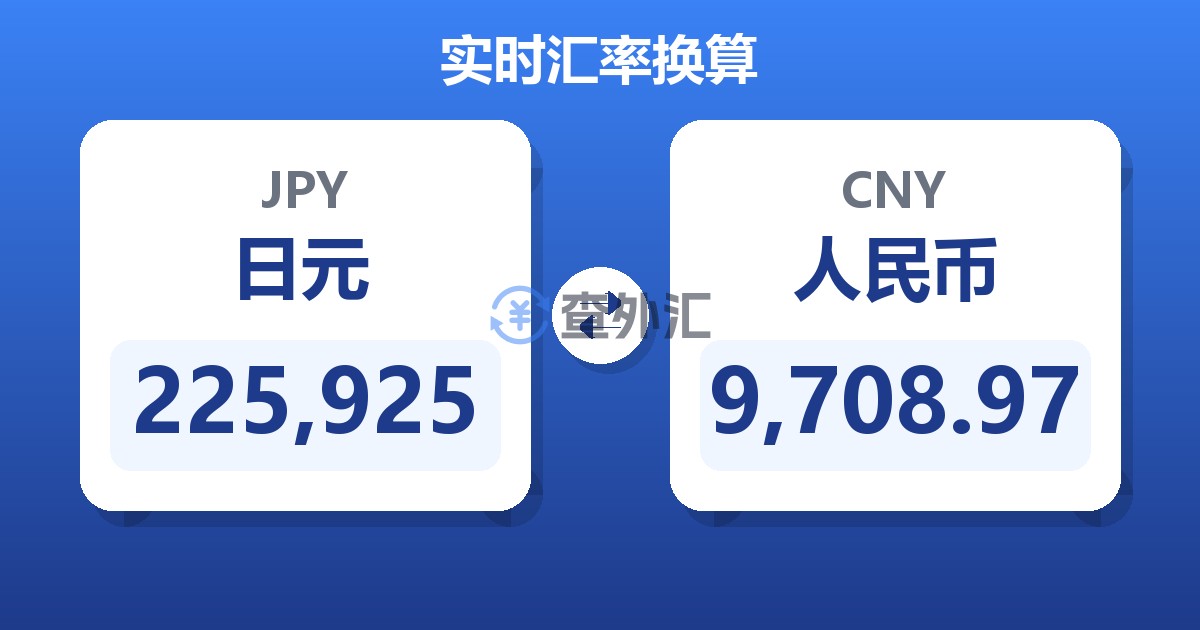 225,925日元兑人民币