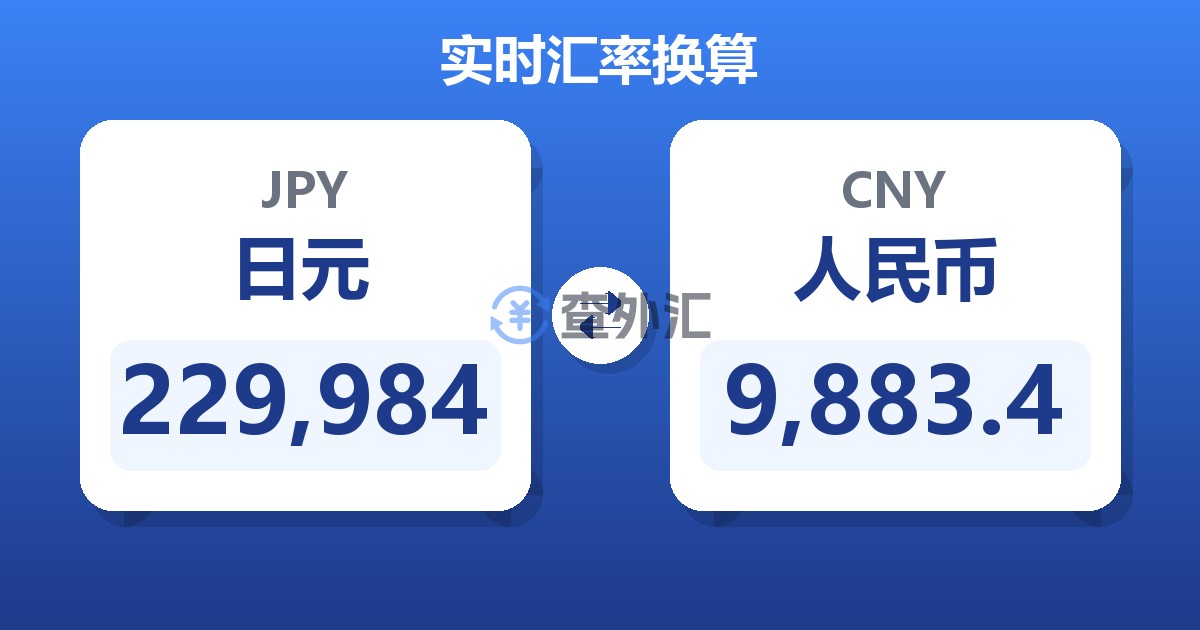 229,984日元兑人民币