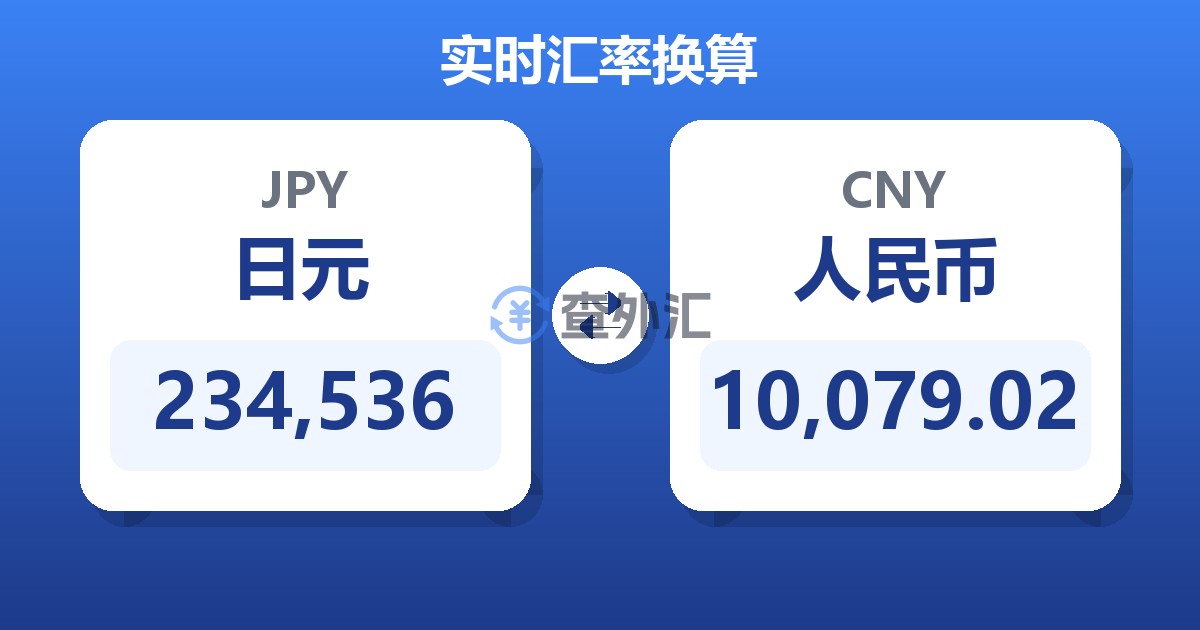 234,536日元兑人民币