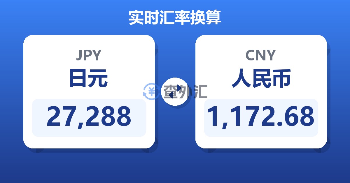 27,288日元兑人民币