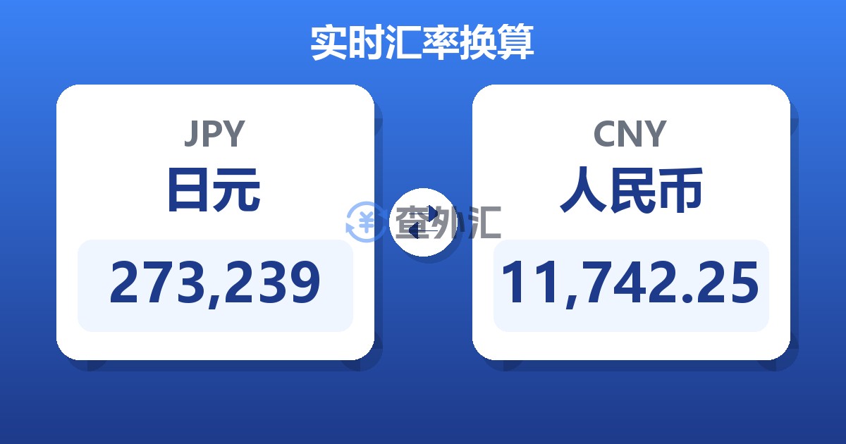 273,239日元兑人民币