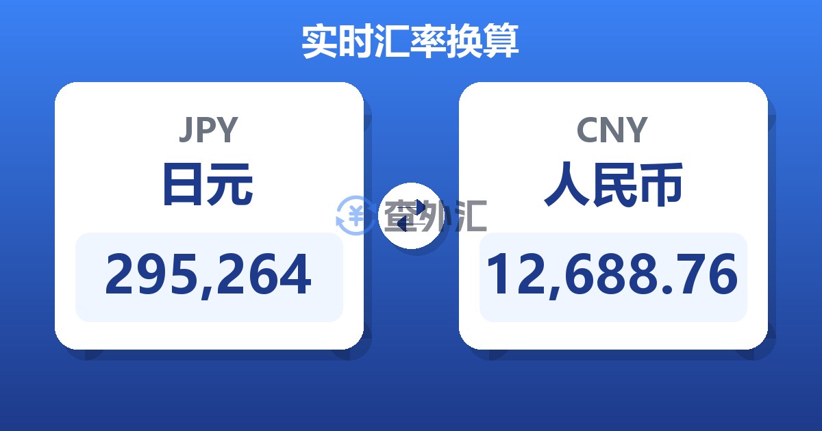 295,264日元兑人民币