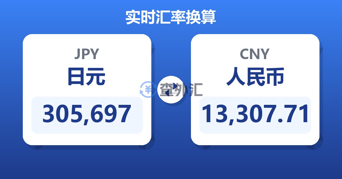 305,697日元兑人民币