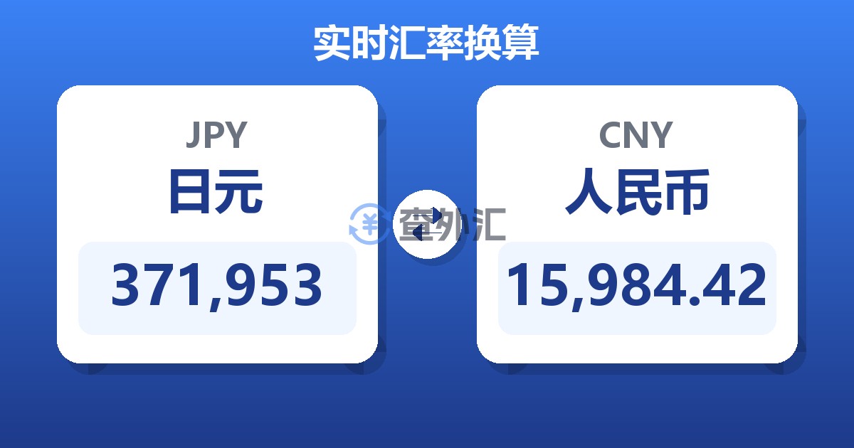 371,953日元兑人民币