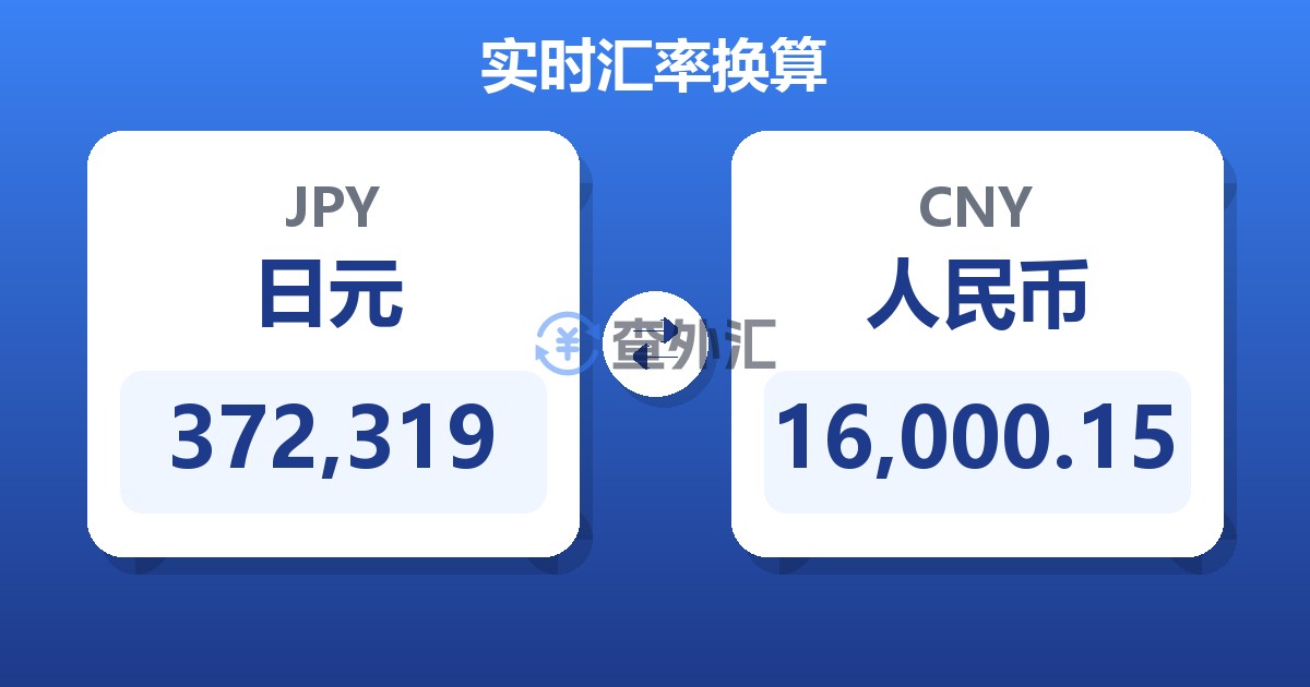 372,319日元兑人民币