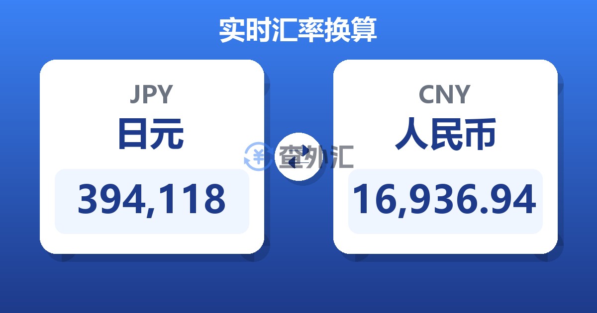394,118日元兑人民币