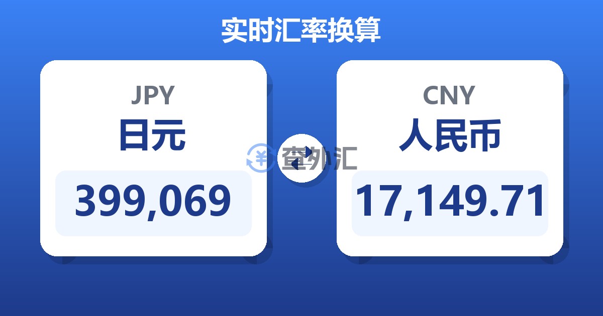399,069日元兑人民币