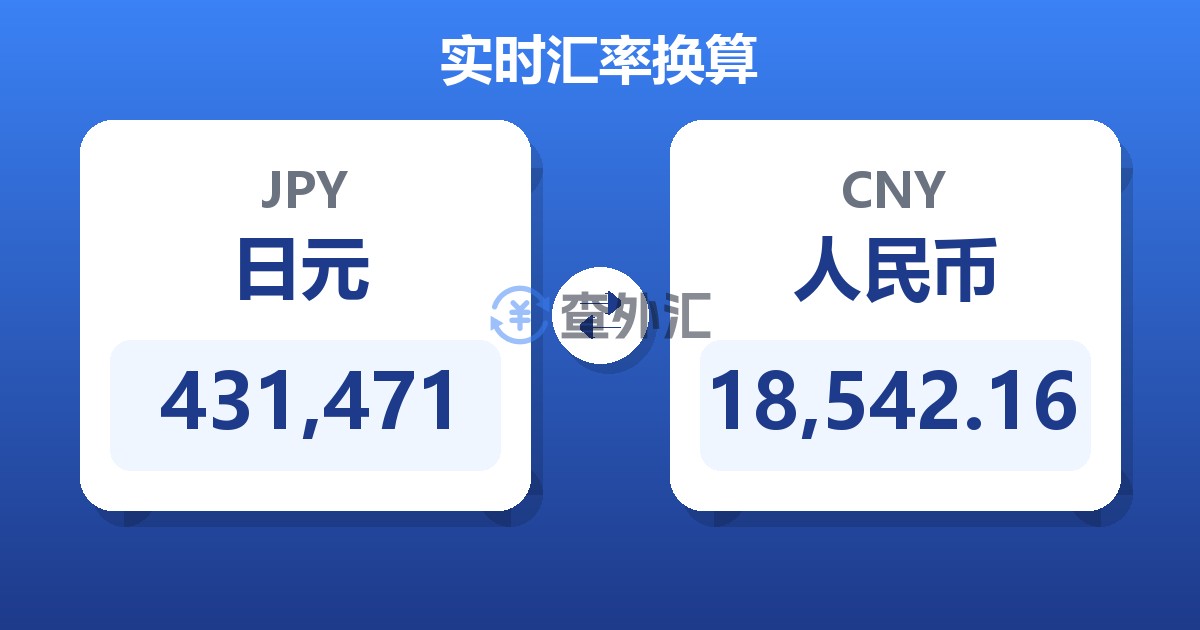431,471日元兑人民币