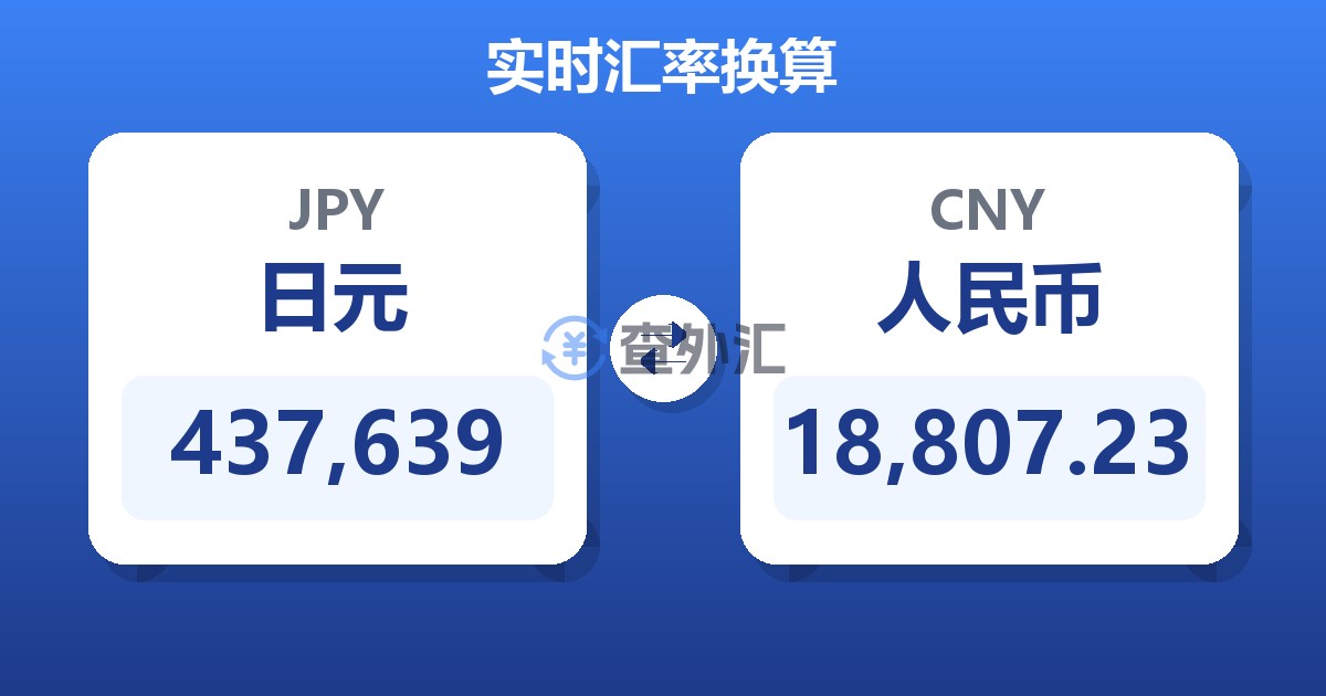 437,639日元兑人民币