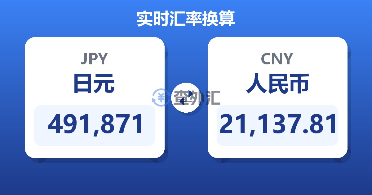491,871日元兑人民币