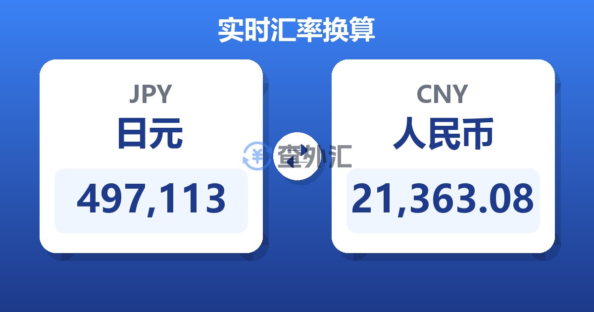 497,113日元兑人民币
