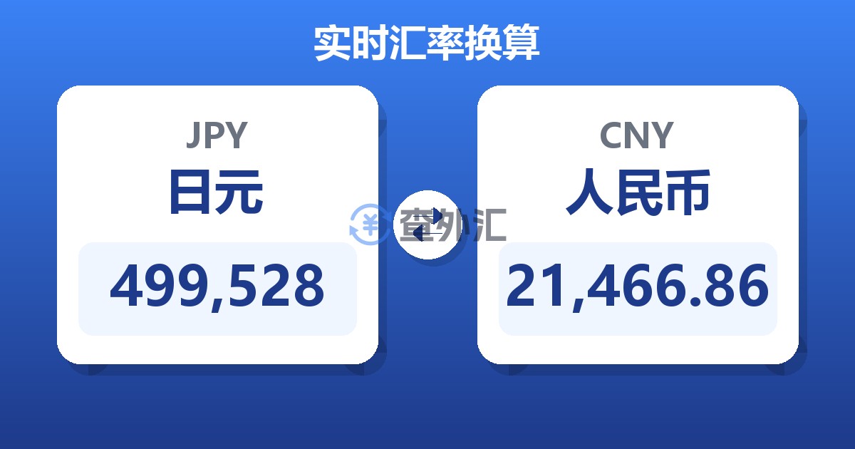 499,528日元兑人民币