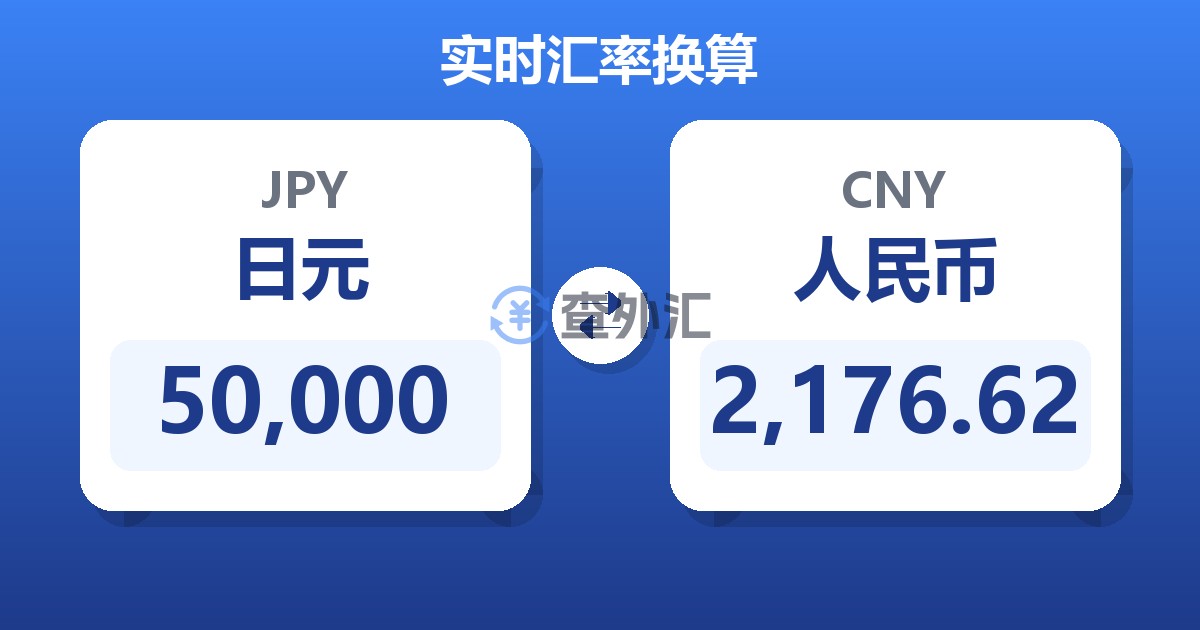 50,000日元兑人民币