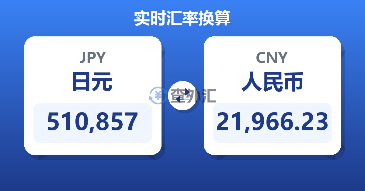 510,857日元兑人民币