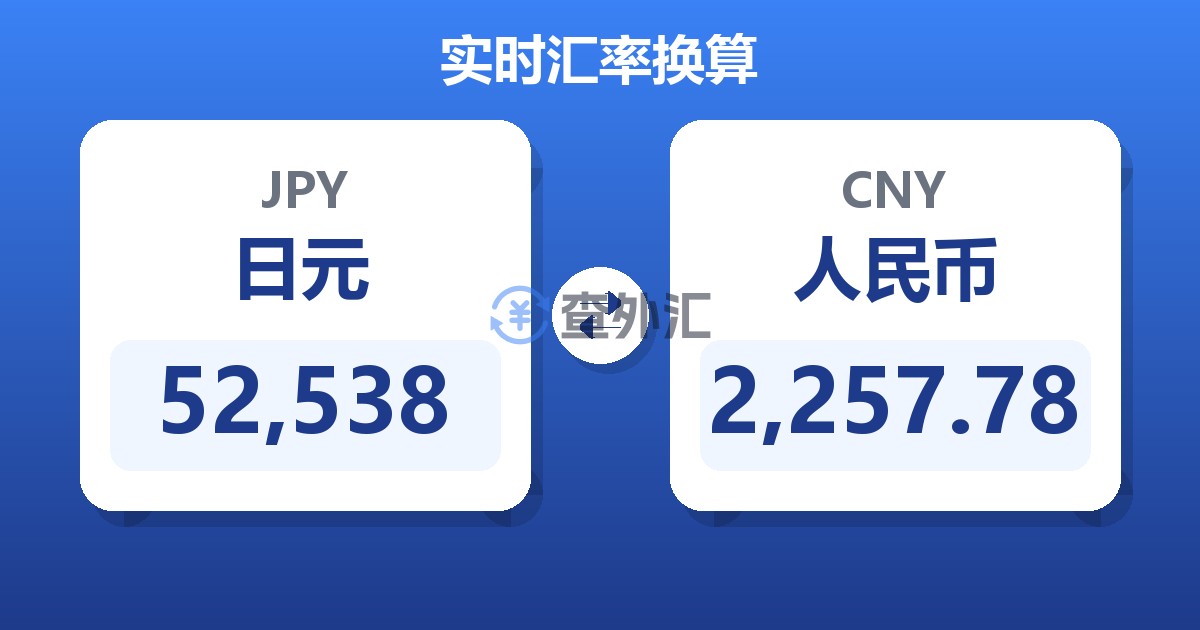 52,538日元兑人民币