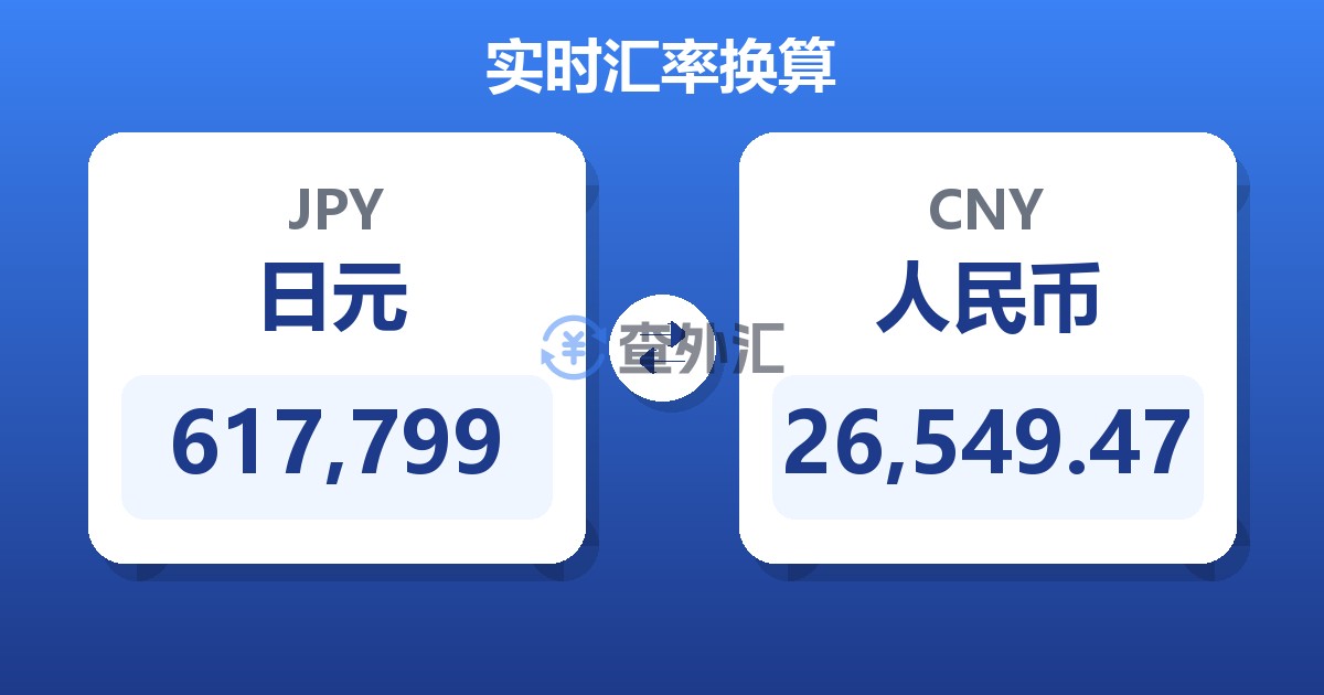 617,799日元兑人民币