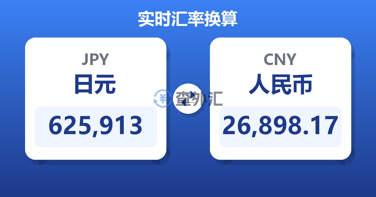 625,913日元兑人民币
