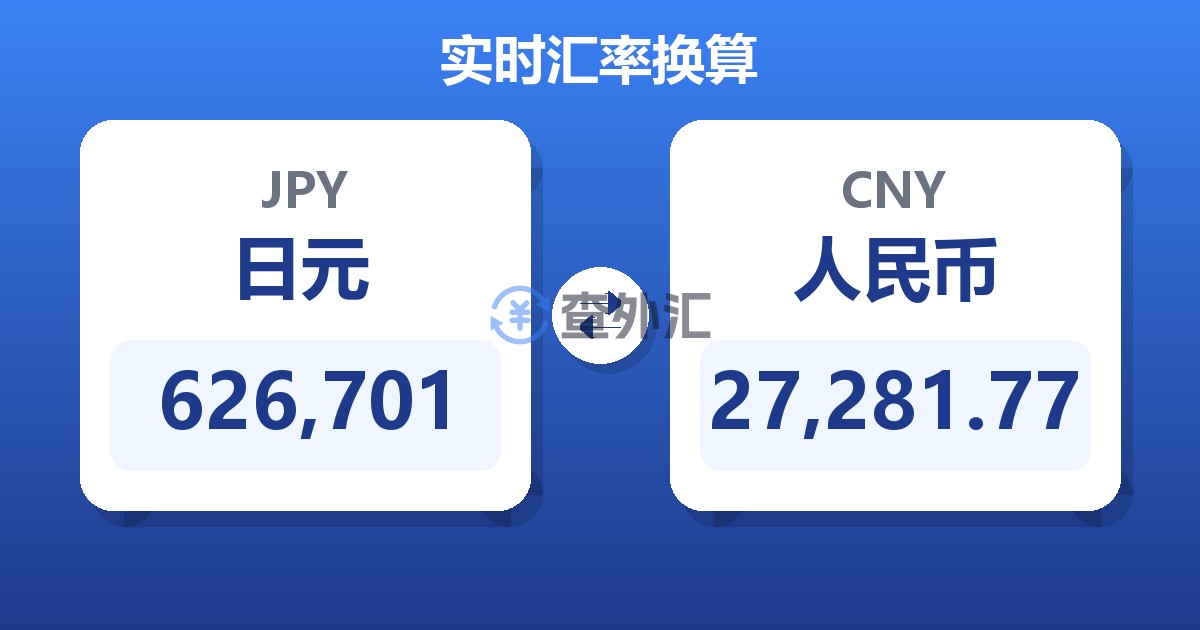 626,701日元兑人民币