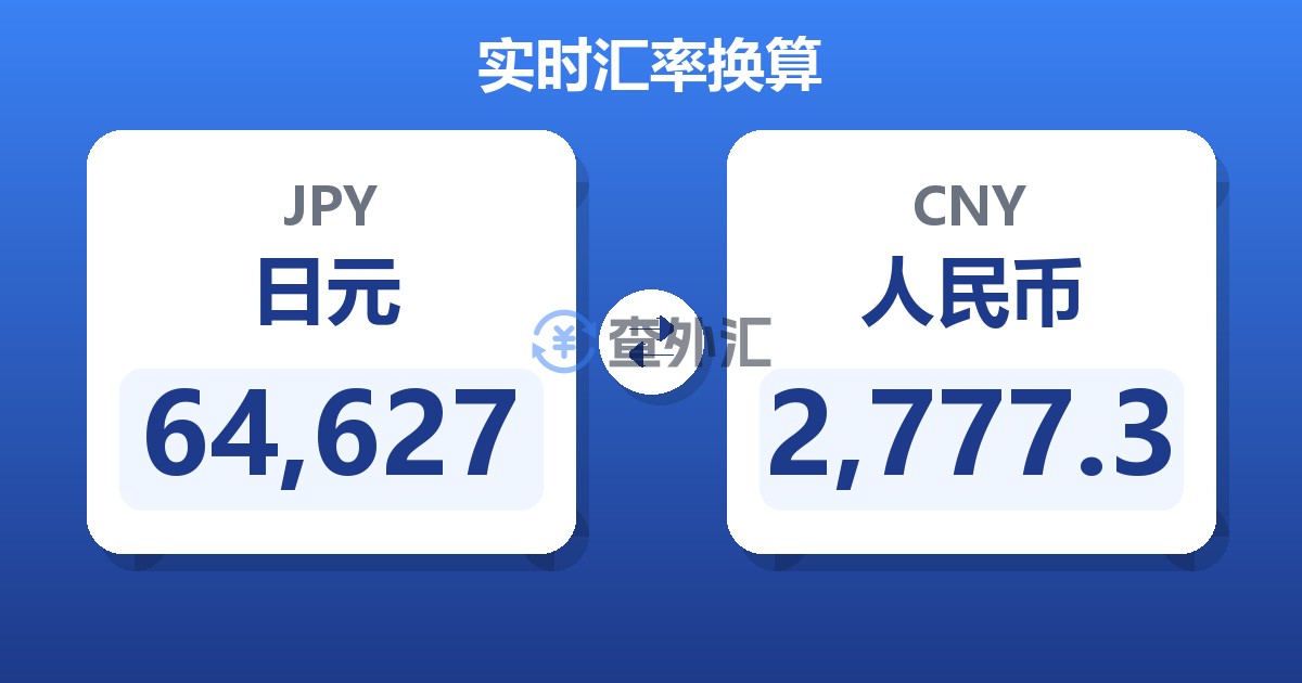 64,627日元兑人民币